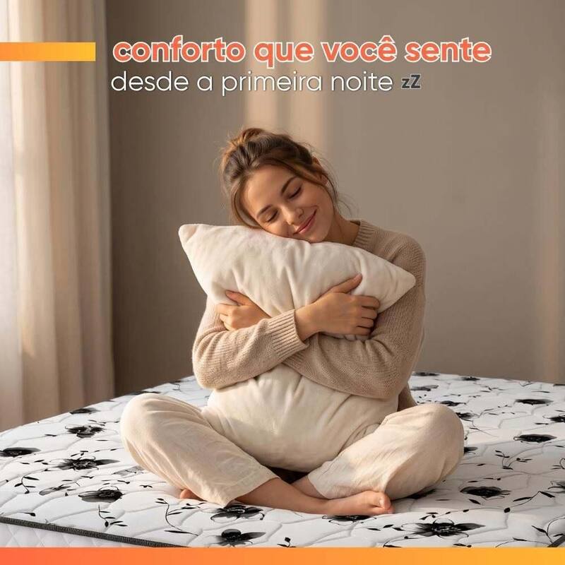 Cama Box Casal Colchão Espuma D33 Fort 138x188x59cm Gazin